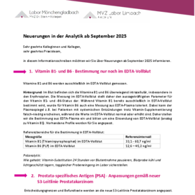 Änderungen Analytik 09-2025