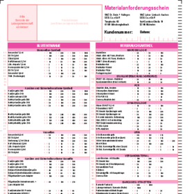 Materialanforderungsschein