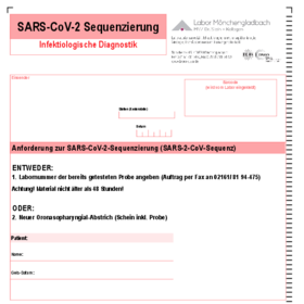 Formular SARS-CoV-2 Sequenzierung